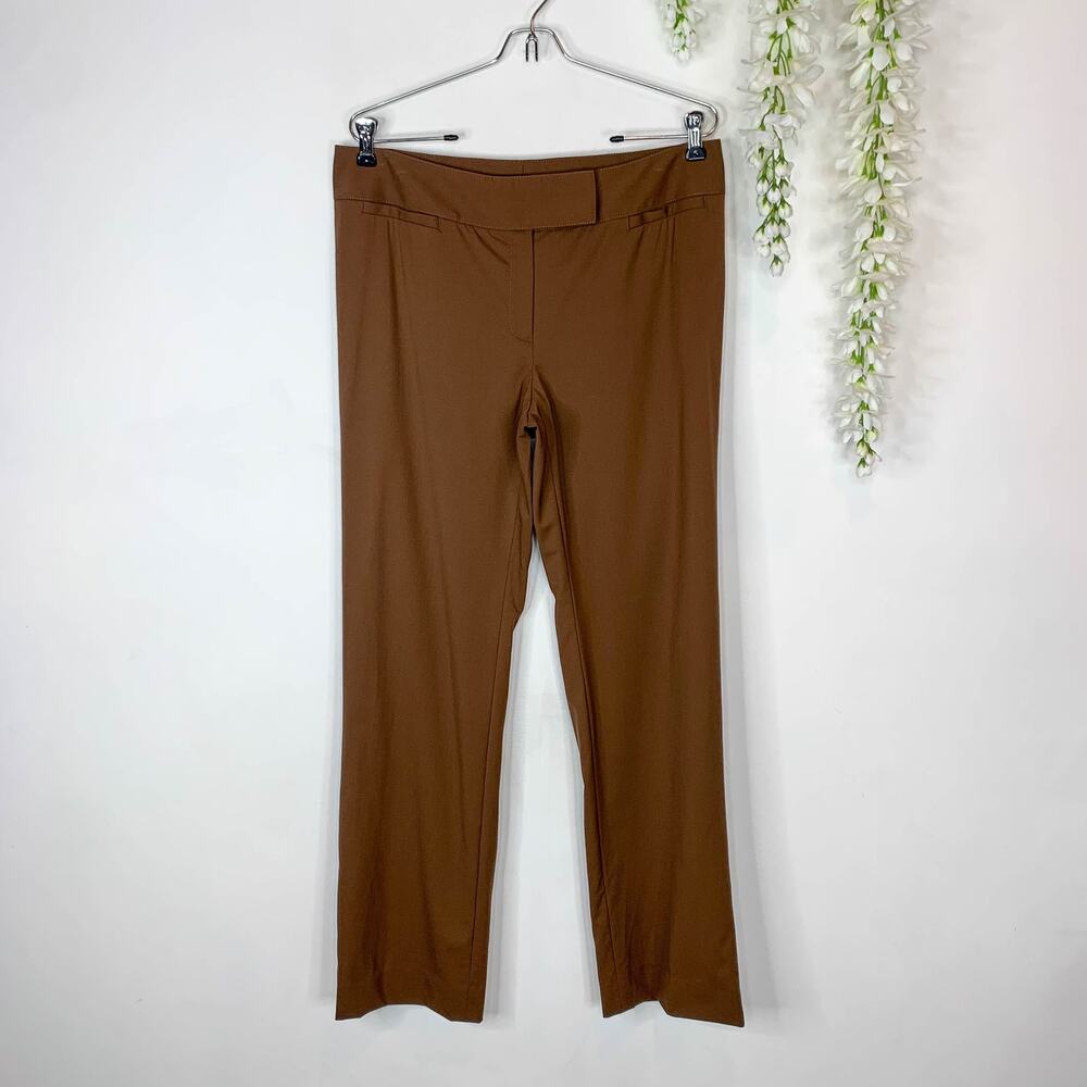 LAFAYETTE 148 NEW YORK classic brown straight leg pants work professional 3105
